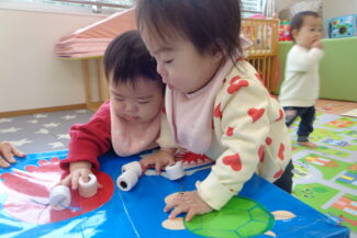 令和８年度初日のお預かり、ほし組は３人で過ごしました